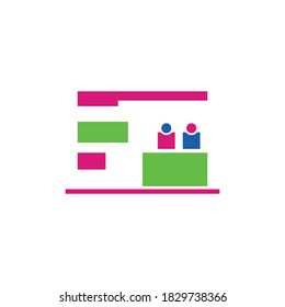 exhibition vector icon design template