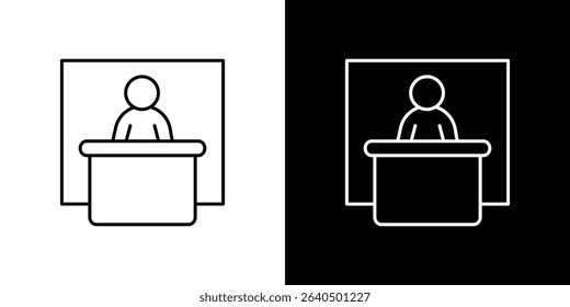 Exhibitor icon Graphic vector set for ui design