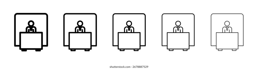 Ícone do expositor para conceito móvel e web design.