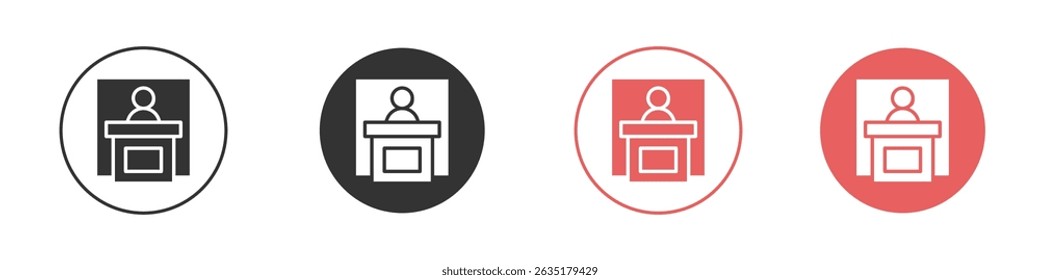 Exhibitor icon vector design template simple and clean style