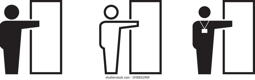 Exhibitor icon , vector illustration