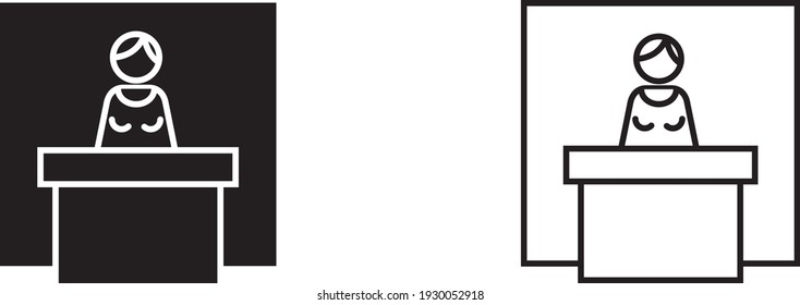 Icono de expositor , ilustración vectorial