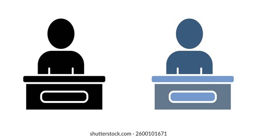 Exhibitor web vector icons set