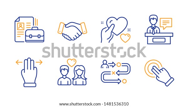 Exhibitors Vacancy Journey Path Line Icons Stock Vector (royalty Free 