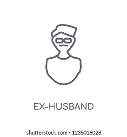 ex-husband linear icon. Modern outline ex-husband logo concept on white background from Family Relations collection. Suitable for use on web apps, mobile apps and print media.