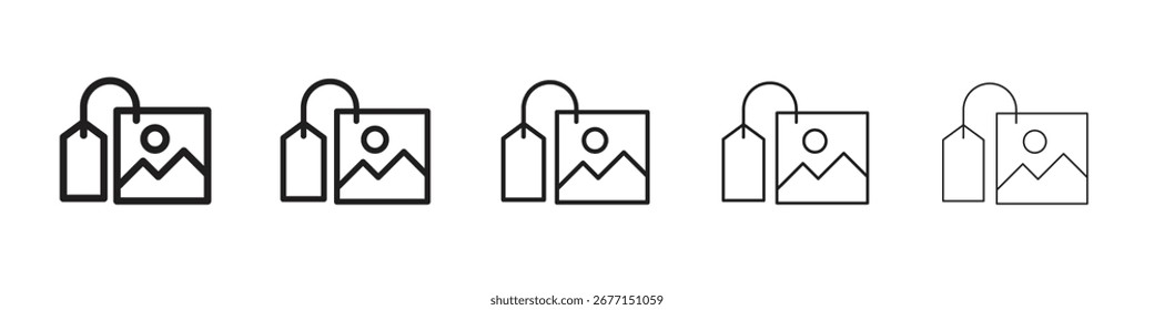 Ilustración vectorial del icono del borrador de Exif aislada