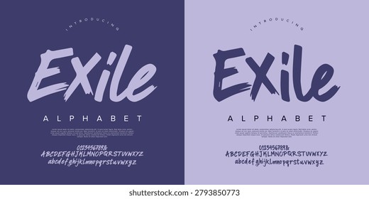 Exile Brush Script Alphabet Font for Urban Branding and Creative Design