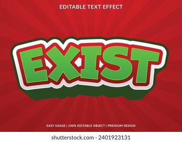 exist editable text effect template use for business brand and logo