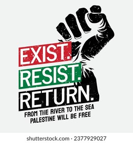 Exist Resist Return From The Sea To The River Palestine Will Be Free