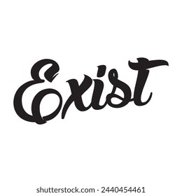 exist text on white background.