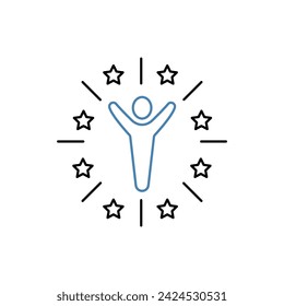 existence concept line icon. Simple element illustration. existence concept outline symbol design.