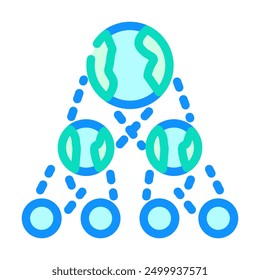 the existence of parallel universes color icon vector. the existence of parallel universes sign. isolated symbol illustration