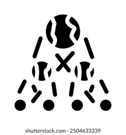 the existence of parallel universes glyph icon vector. the existence of parallel universes sign. isolated symbol illustration