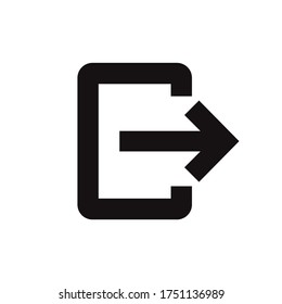 exit abstract icon design, vector illustration