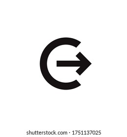 exit abstract icon design, vector illustration