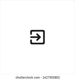 Exit to app , logout sign icon- Vector