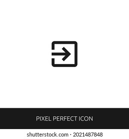 Beenden Sie die App Pixel Perfect Icon für Web, App, Präsentation. bearbeitbarer Rahmenstil. einfaches Symbol, Vektor eps10