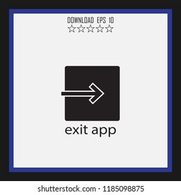 exit app vector icon