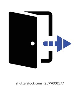 Exit Arrow Icon Isolated On White Background