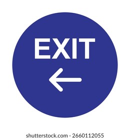 exit with arrow left sign icon vector