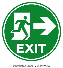 Exit Arrow Right Symbol Sign, Vector Illustration, Isolate On White Background Label.EPS10