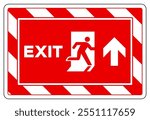Exit Arrow Up Symbol Sign, Vector Illustration, Isolate On White Background Label.EPS10