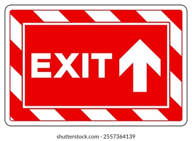 Exit Arrow Up Symbol Sign, Vector Illustration, Isolate On White Background Label.EPS10