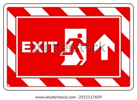 Exit Arrow Up Symbol Sign, Vector Illustration, Isolate On White Background Label.EPS10