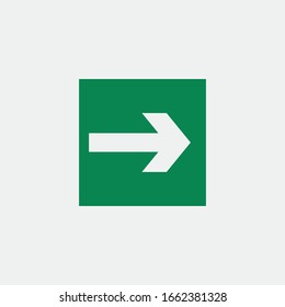 emergencia de icono del vector de flecha de salida