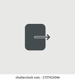 Exit arrow vector icon illustration sign