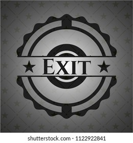 Exit black emblem