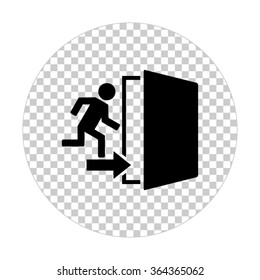 exit  - black vector icon