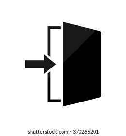 exit  - black vector icon