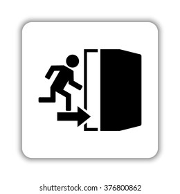 exit  - black vector icon
