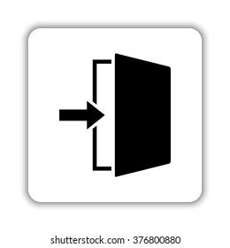 exit  - black vector icon