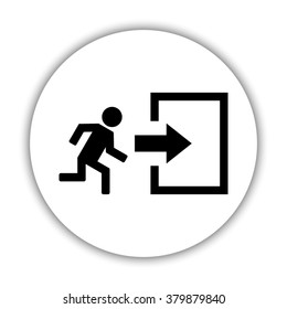 exit   black vector icon