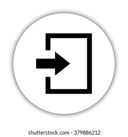 exit  - black vector icon