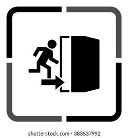 exit  - black vector icon