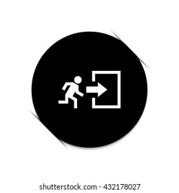 exit  - black vector icon