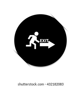 exit  - black vector icon
