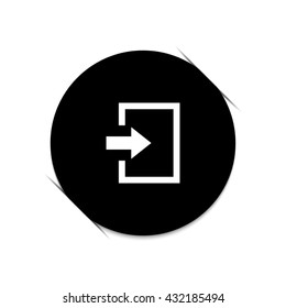 exit  - black vector icon