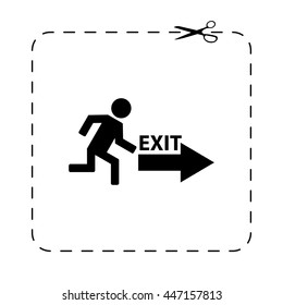 exit  - black vector icon