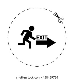 exit  - black vector icon