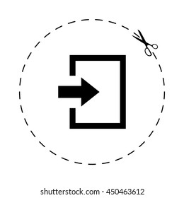 exit  - black vector icon