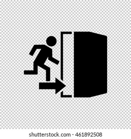 exit  - black vector icon