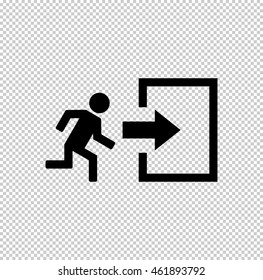 exit  - black vector icon
