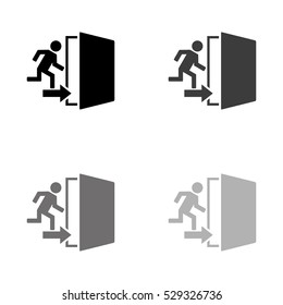 exit  - black vector icon