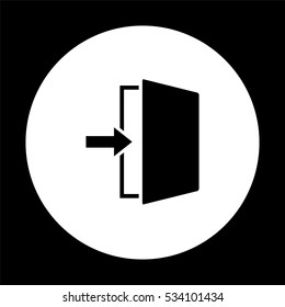 exit  - black vector icon