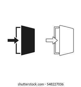 exit  - black vector icon