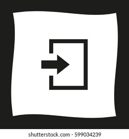 exit - black  vector icon